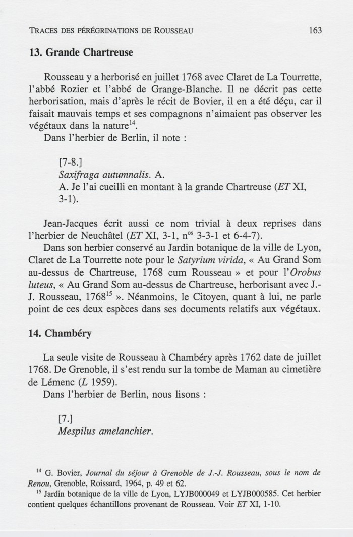 Traces des pérégrinations de Rousseau, p. 163