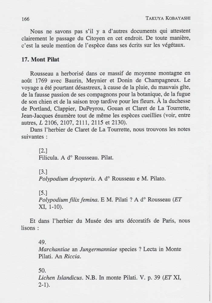 Traces des pérégrinations de Rousseau, p. 166