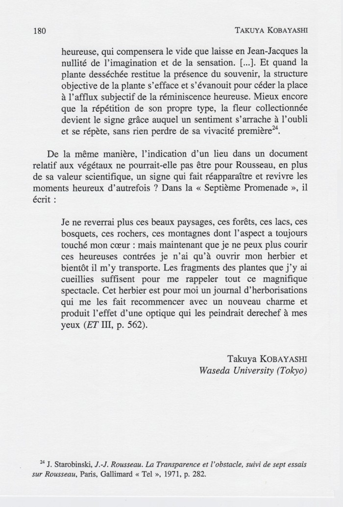 Traces des pérégrinations de Rousseau, p. 180