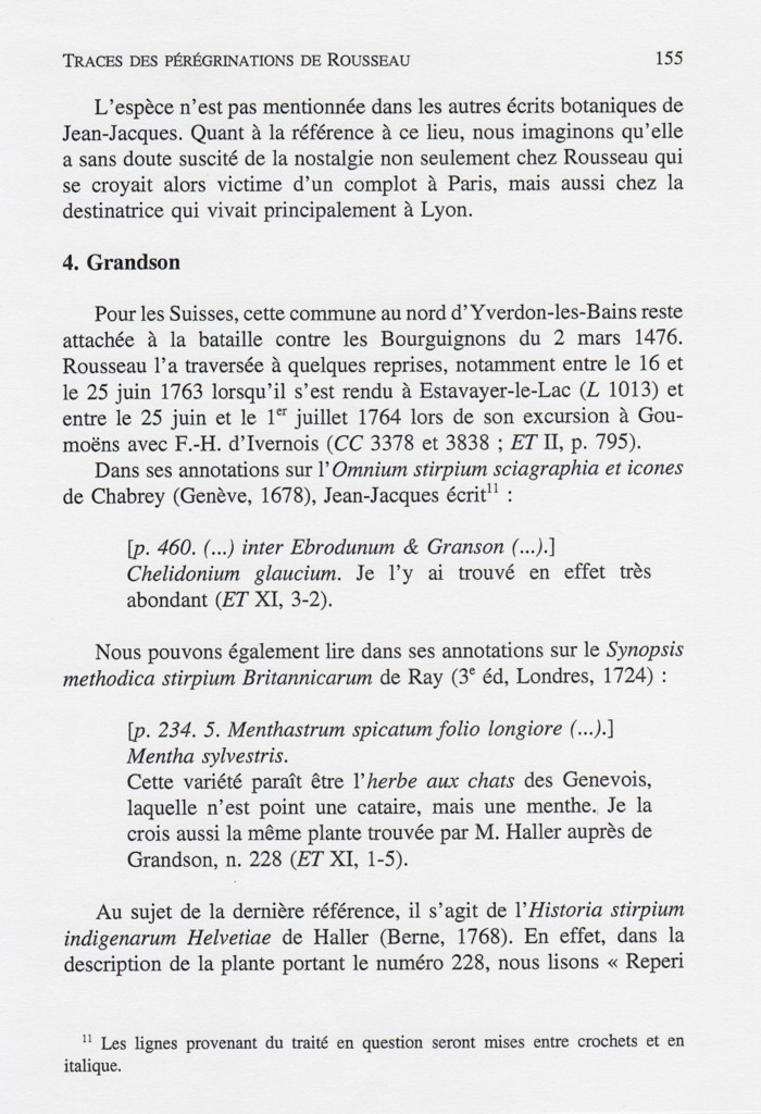 Traces des pérégrinations de Rousseau, p. 155